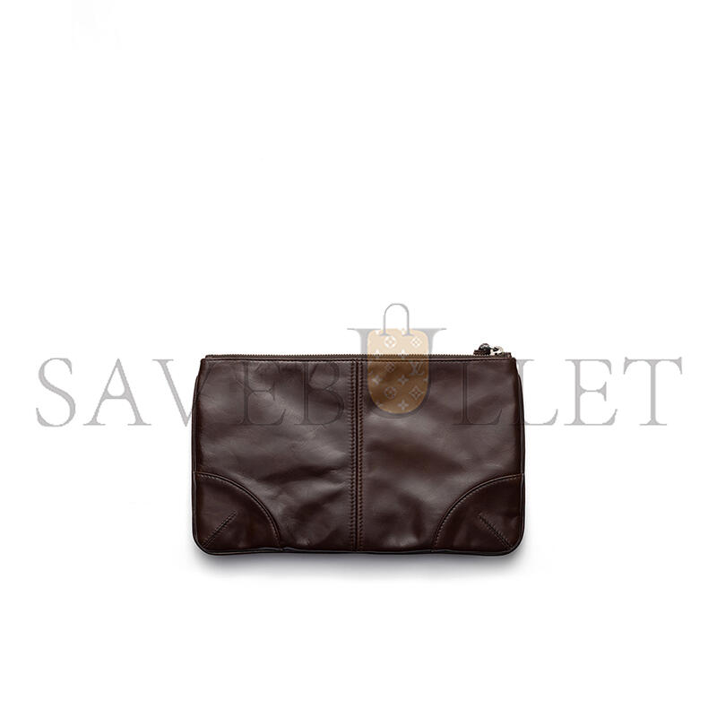 Pra*a leather pouch 2mb052 (24*14.5cm)